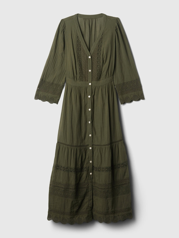 GAP Čipkované midi šaty GAP