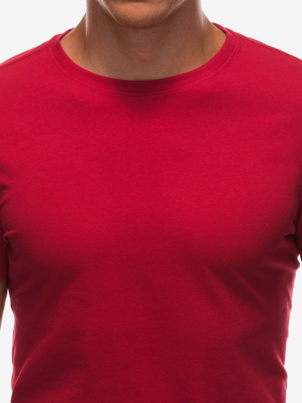 Edoti Rdeča moška osnovna majica Edoti