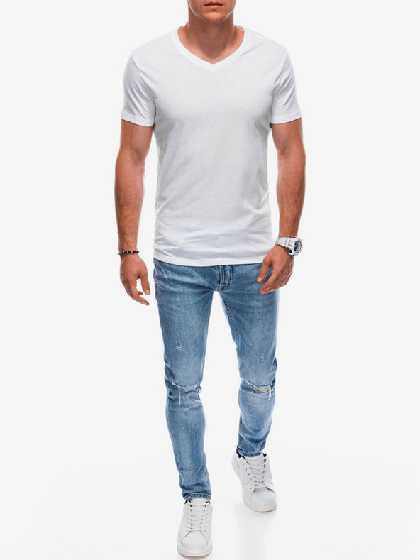 Edoti Bela moška osnovna majica Edoti