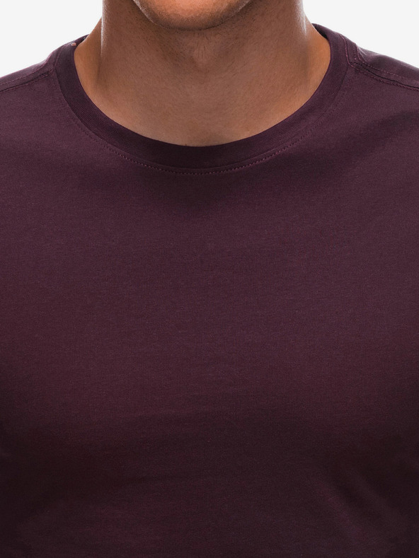 Edoti Moška osnovna majica v bordo barvi Edoti