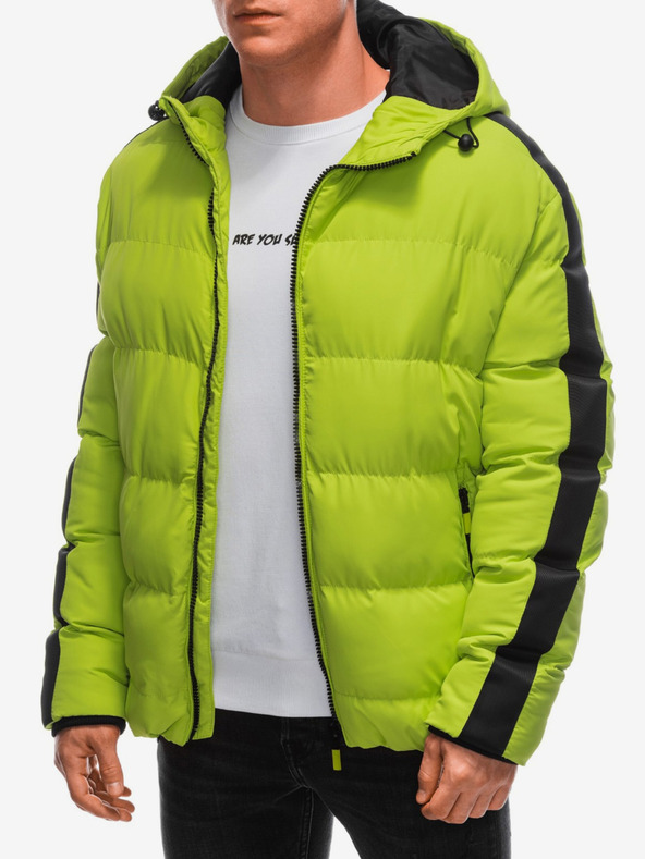 Edoti Svetlo zelena moška prešita zimska jakna Edoti