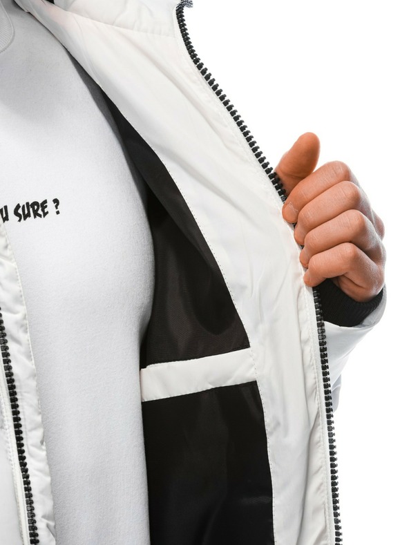 Edoti Bela moška prešita zimska jakna Edoti