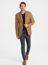 Ombre Clothing Svetlo rjava moška jakna Ombre oblačila