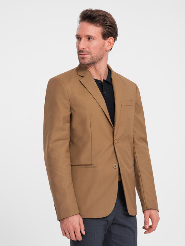 Ombre Clothing Svetlo rjava moška jakna Ombre oblačila