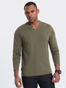 Ombre Clothing Kaki moška osnovna majica Ombre Clothing