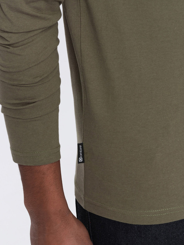 Ombre Clothing Kaki moška osnovna majica Ombre Clothing