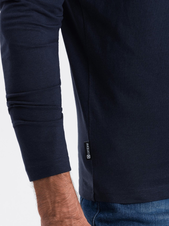 Ombre Clothing Temno modra moška osnovna majica Ombre Clothing