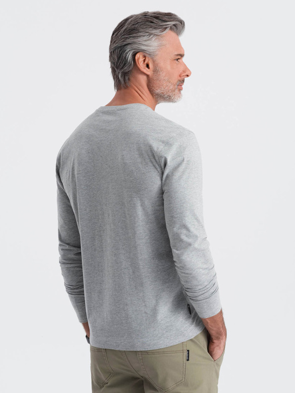 Ombre Clothing Siva moška osnovna majica Ombre Clothing