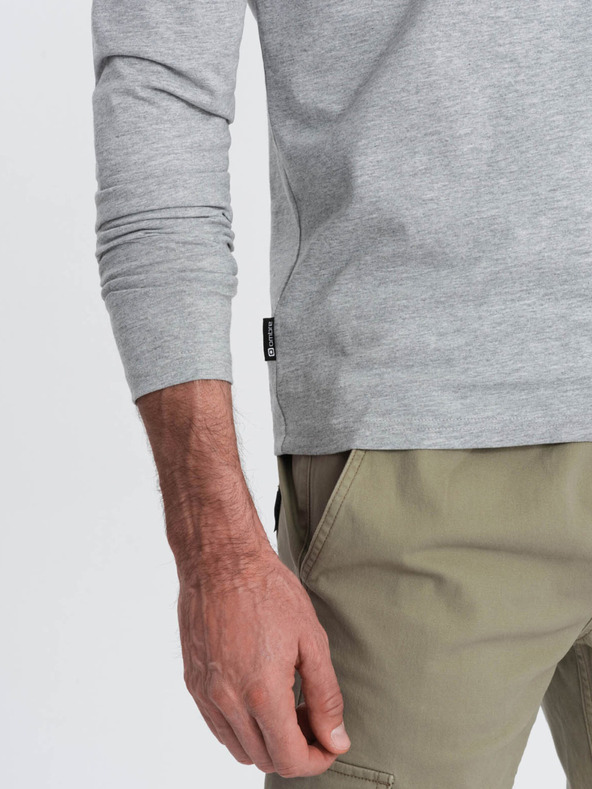 Ombre Clothing Siva moška osnovna majica Ombre Clothing