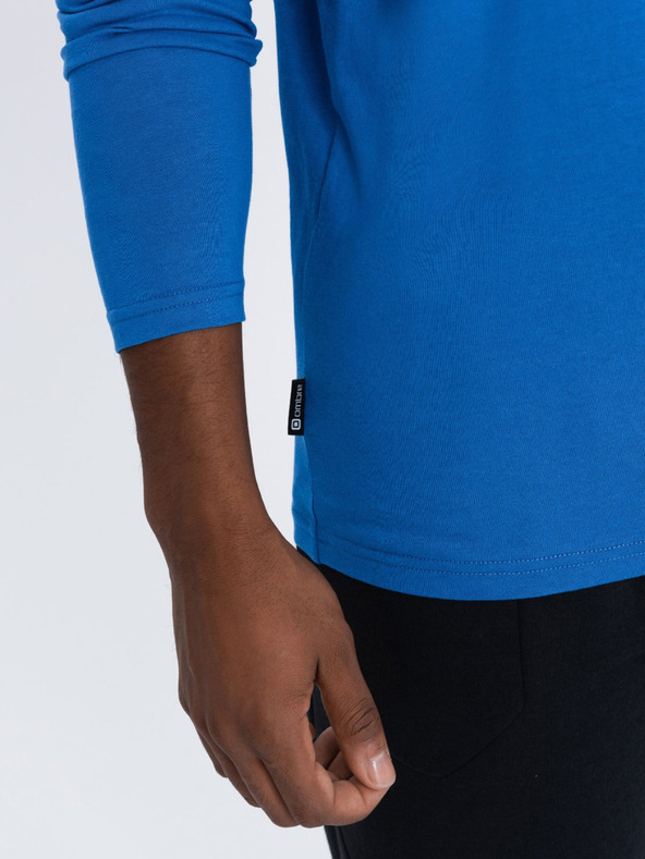 Ombre Clothing Modra moška osnovna majica Ombre Clothing