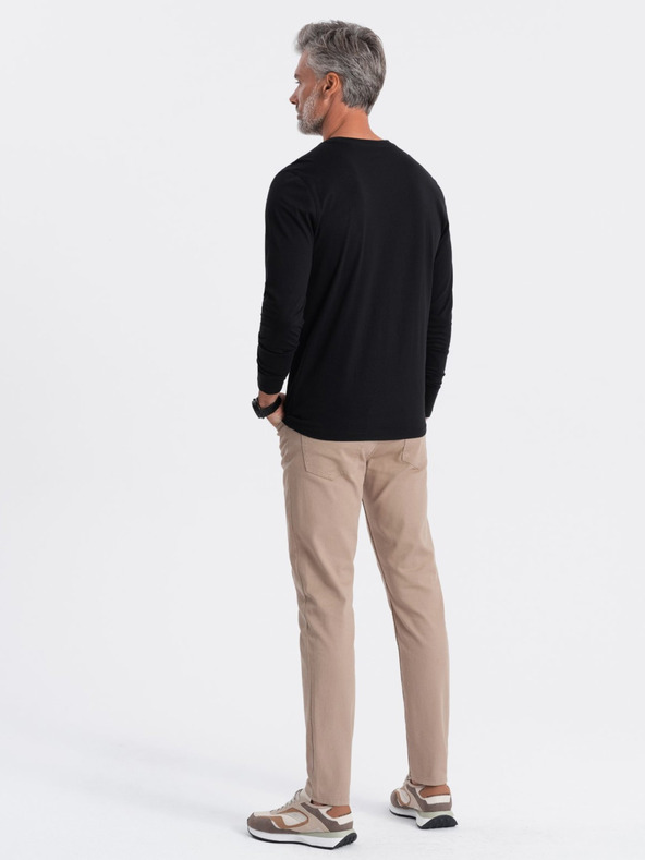 Ombre Clothing Črna moška osnovna majica Ombre Clothing