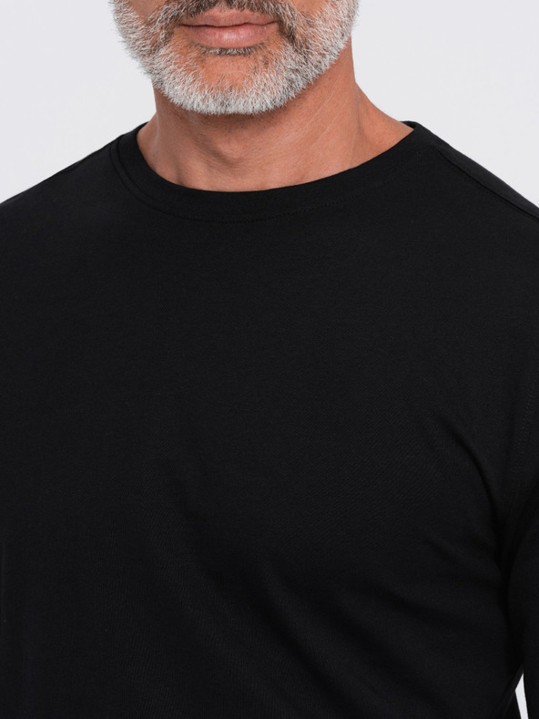 Ombre Clothing Črna moška osnovna majica Ombre Clothing