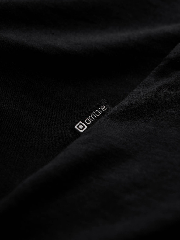 Ombre Clothing Črna moška osnovna majica Ombre Clothing