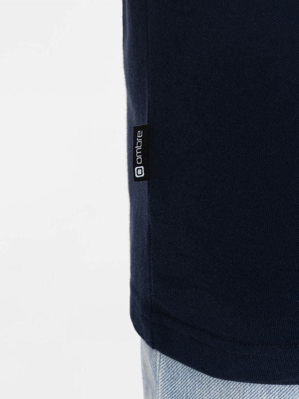 Ombre Clothing Temno modra moška polo majica Ombre Clothing