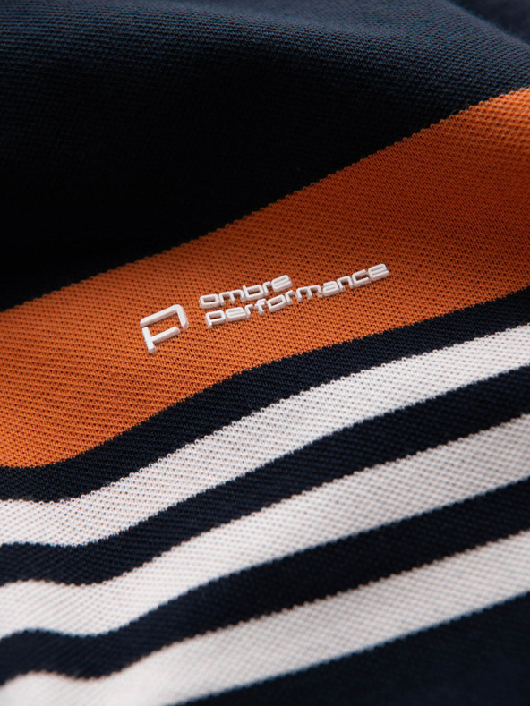 Ombre Clothing Temno modra moška polo majica Ombre Clothing