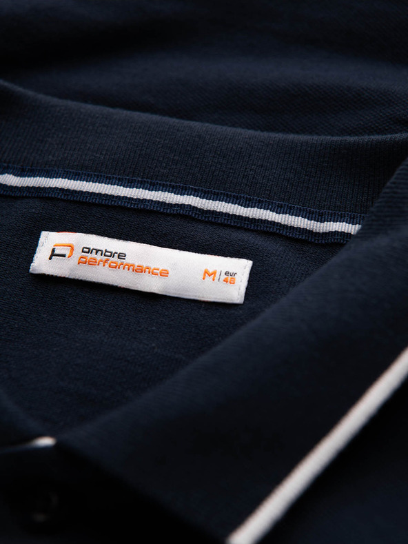 Ombre Clothing Temno modra moška polo majica Ombre Clothing