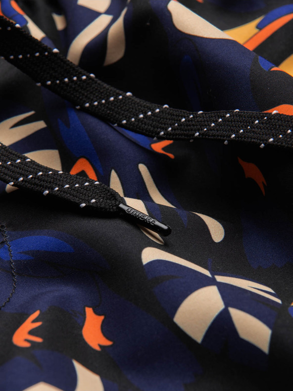 Ombre Clothing Oranžne in modre moške vzorčaste kopalke Ombre Clothing Toucan