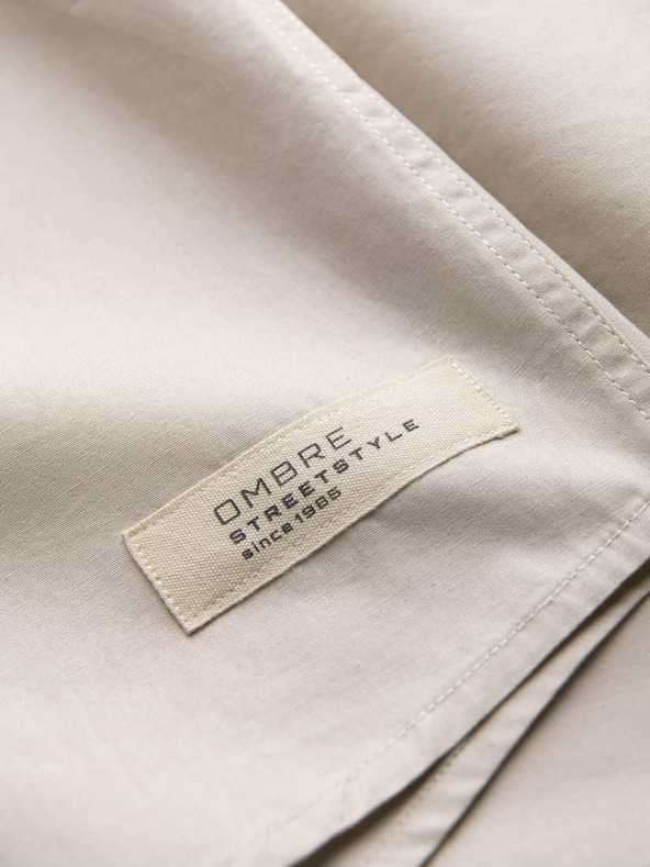 Ombre Clothing Kremasta moška majica s kratkimi rokavi Ombre oblačila