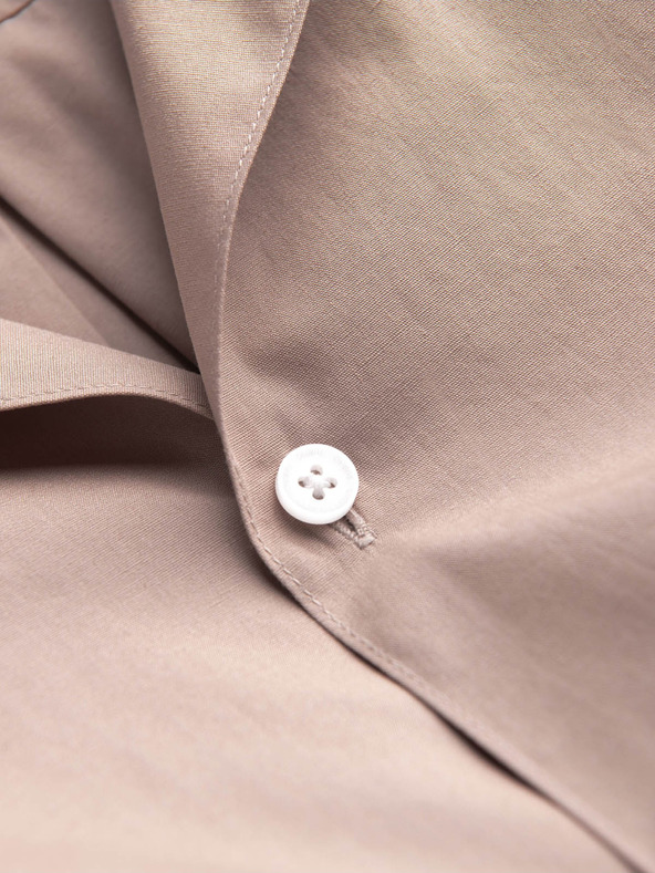 Ombre Clothing Svetlo rjava moška majica s kratkimi rokavi Ombre Clothing