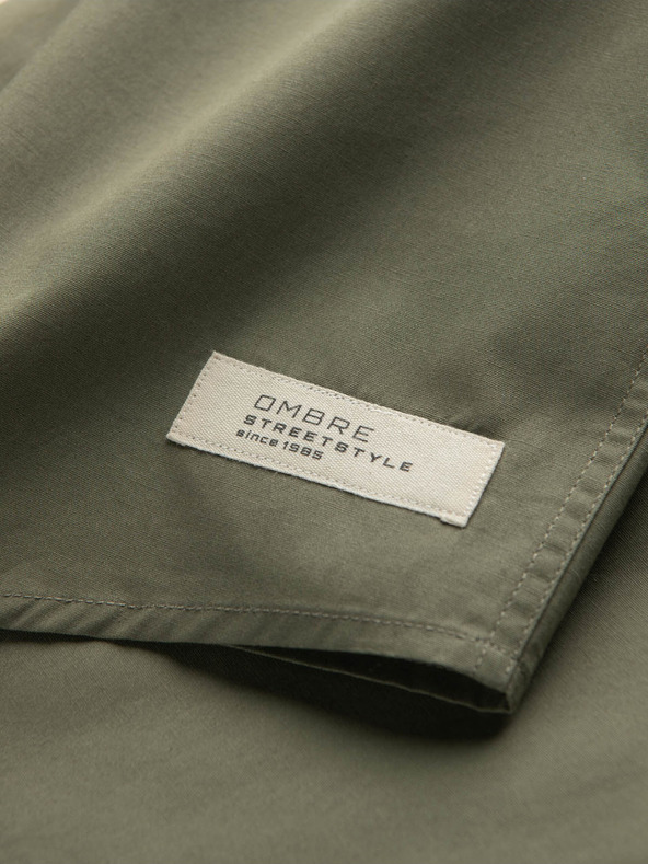 Ombre Clothing Khaki moška majica s kratkimi rokavi Ombre oblačila