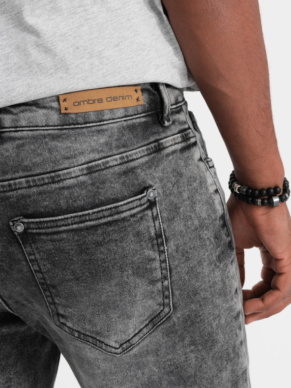 Ombre Clothing Sive moške slim fit kavbojke Ombre Clothing