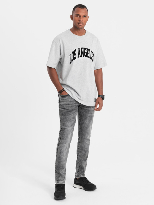 Ombre Clothing Sive moške slim fit kavbojke Ombre Clothing