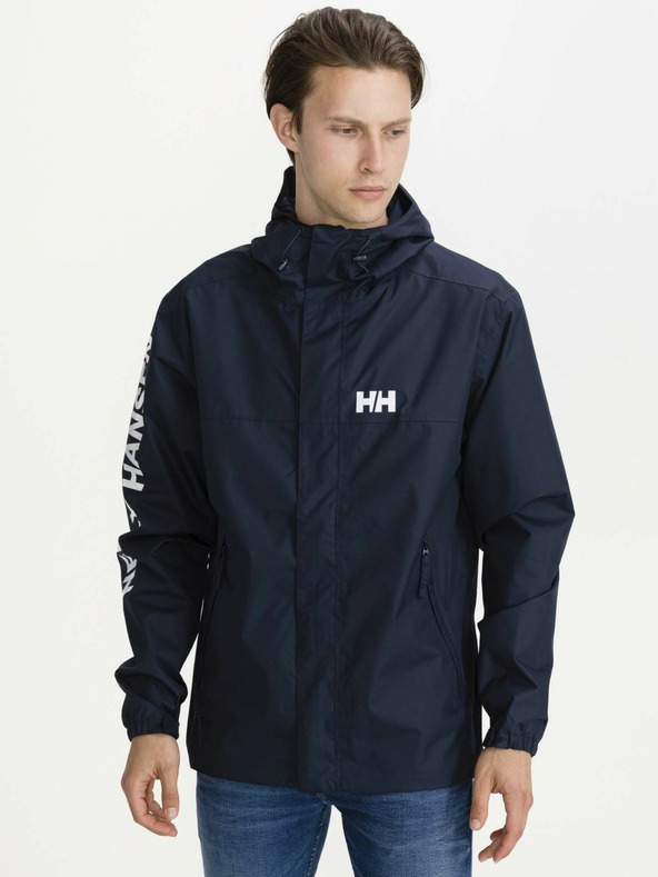 Helly Hansen Temno modra moška nepremočljiva lahka jakna s kapuco HELLY HANSEN Ervik