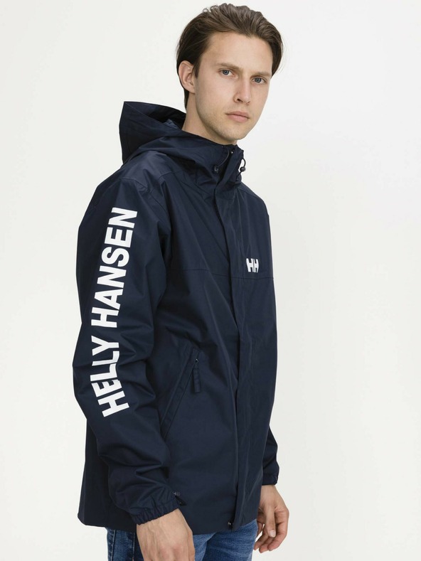 Helly Hansen Temno modra moška nepremočljiva lahka jakna s kapuco HELLY HANSEN Ervik