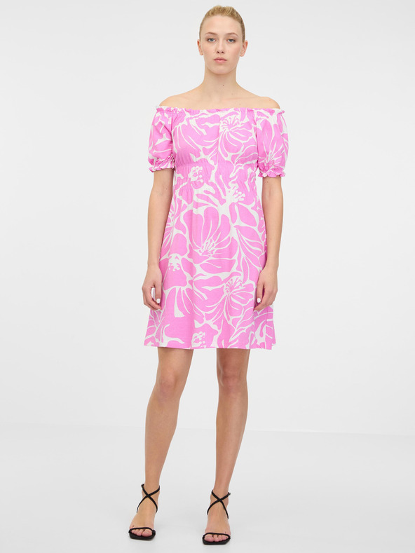 Orsay Svetlo roza ženska obleka do kolen ORSAY