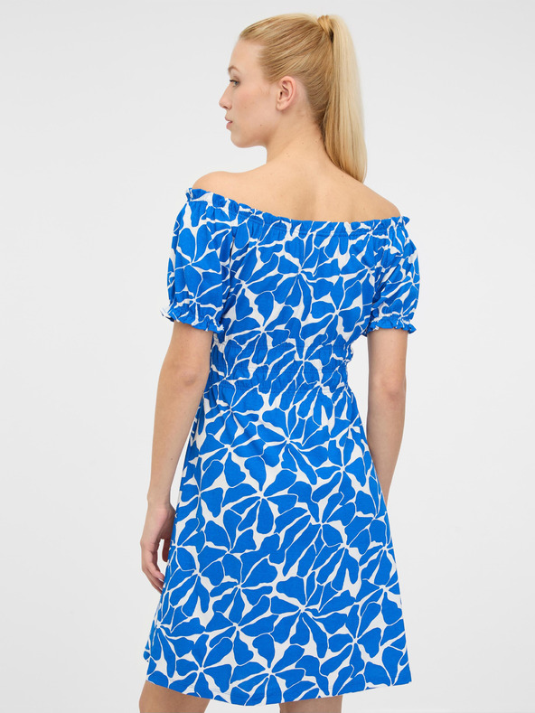 Orsay Modra ženska obleka do kolen ORSAY