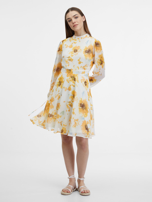 Orsay Bela ženska cvetlična obleka ORSAY