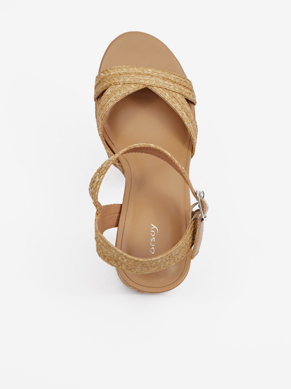 Orsay Rjavi ženski sandali s peto ORSAY