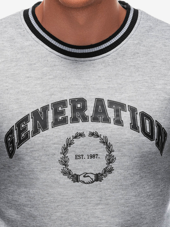 Edoti Siva moška majica s potiskom Edoti