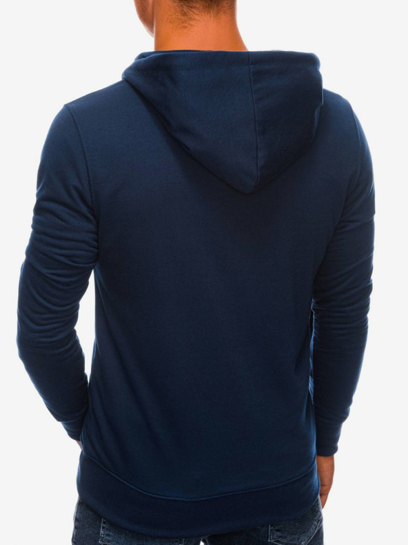 Edoti Temno modra moška jopa s kapuco na zadrgo Edoti