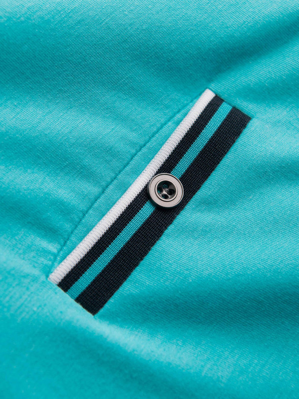 Ombre Clothing Turkizna moška srajca z gumbi Ombre oblačila