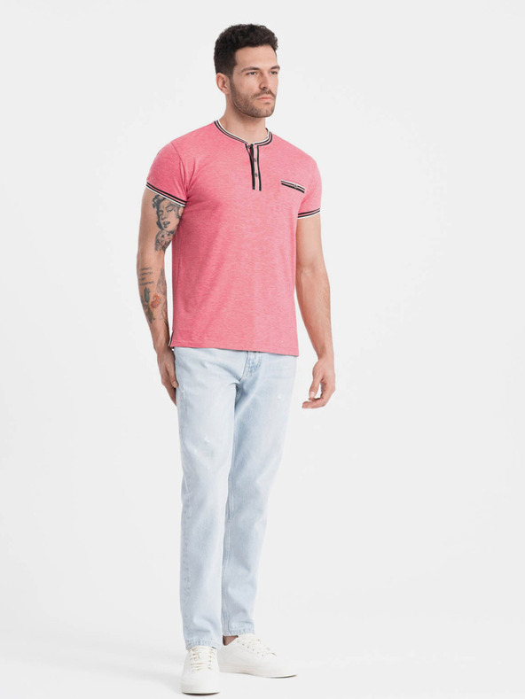 Ombre Clothing Staro roza Moška srajca z gumbom navzdol Ombre oblačila