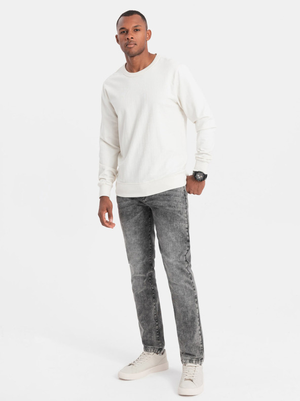 Ombre Clothing Sive moške kavbojke ravnega kroja Ombre Clothing