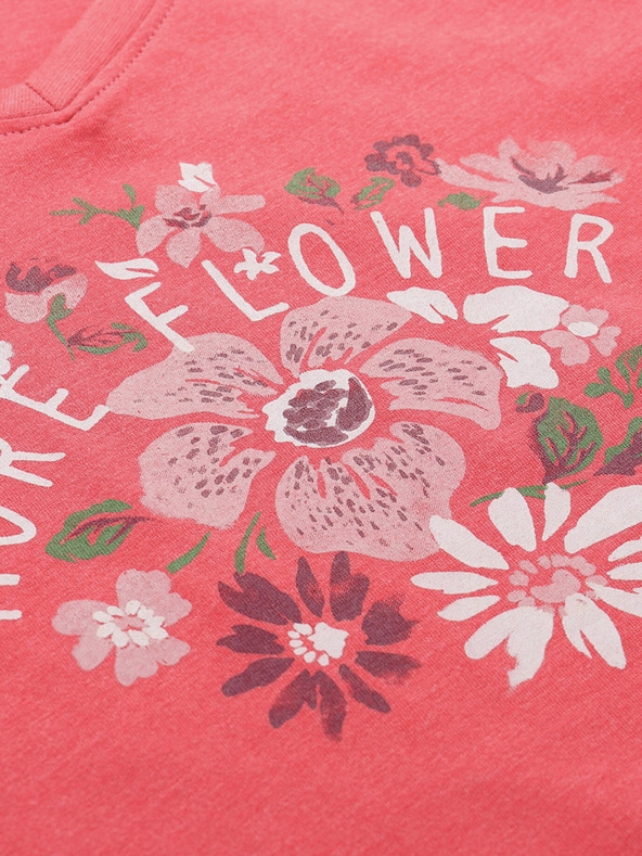 ALPINE PRO ALPINE PRO Nega Rdeča ženska športna majica s potiskom