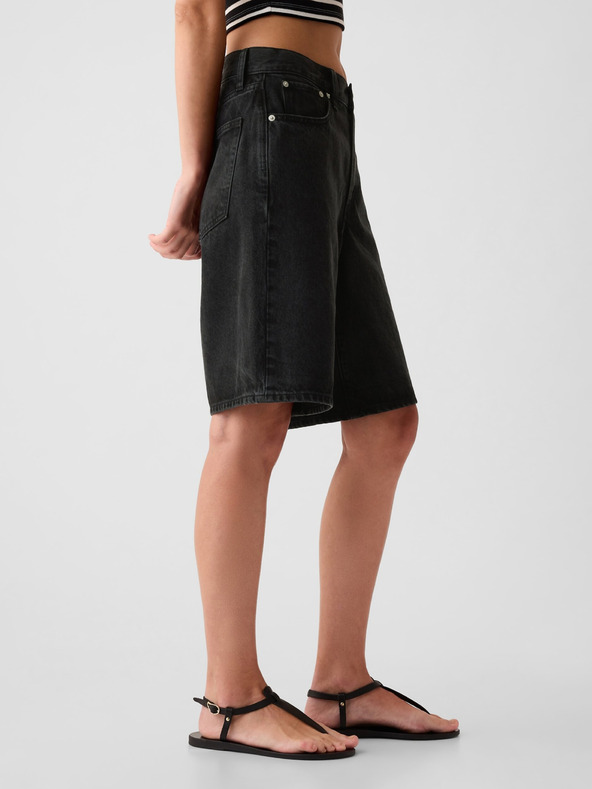 GAP JORT džínsové kraťasy so stredným pásom GAP