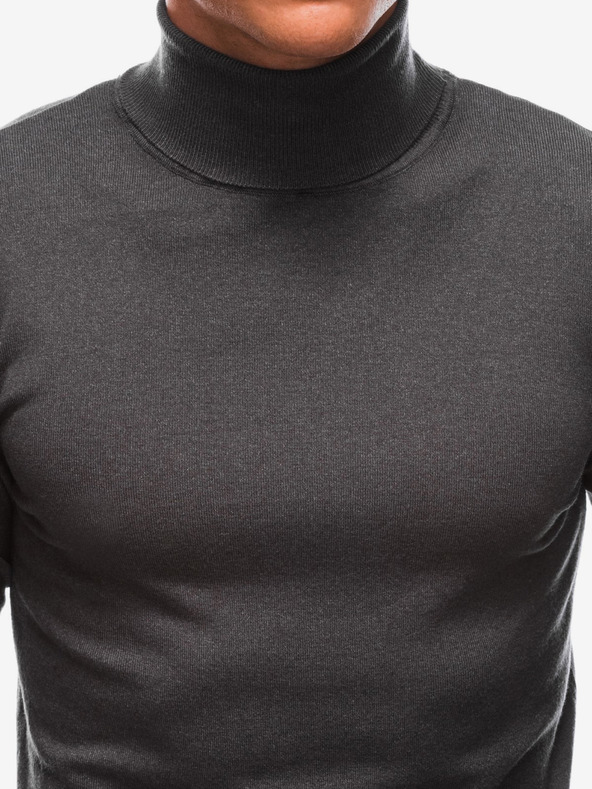Edoti Temno siv moški pulover z ovratnikom Edoti