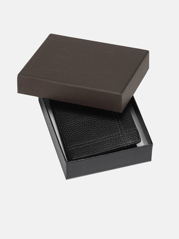 Edoti Črna moška usnjena denarnica Edoti