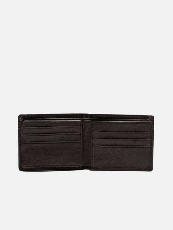 Edoti Temno rjava moška usnjena denarnica Edoti