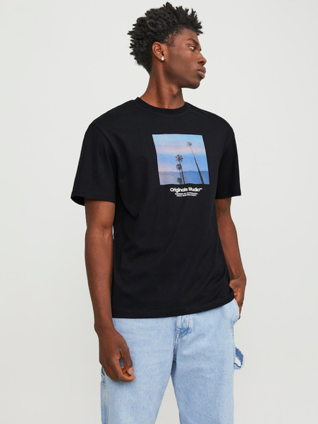 Jack & Jones Črna moška majica Jack & Jones Vesterbro