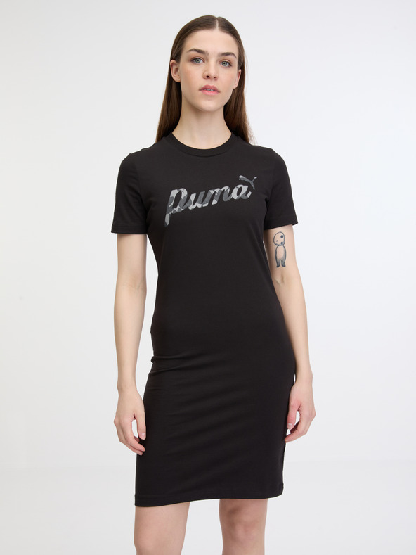 Puma Črna ženska obleka Puma ESS+ Blossom Graphic Dress za ženske