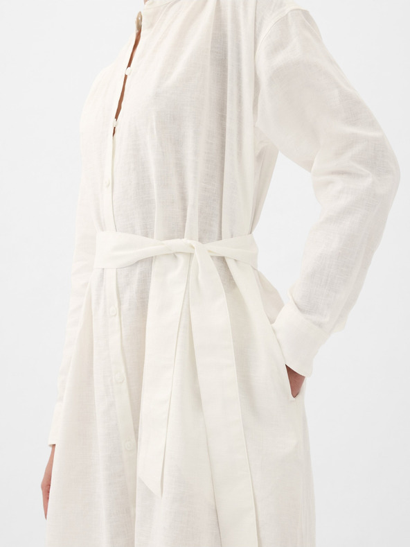 GAP Lanene črtaste oversize srajčne obleke GAP