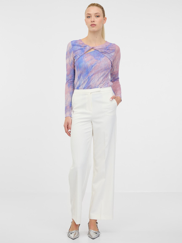 Orsay Svetlo roza ženska vzorčasta majica z dolgimi rokavi ORSAY