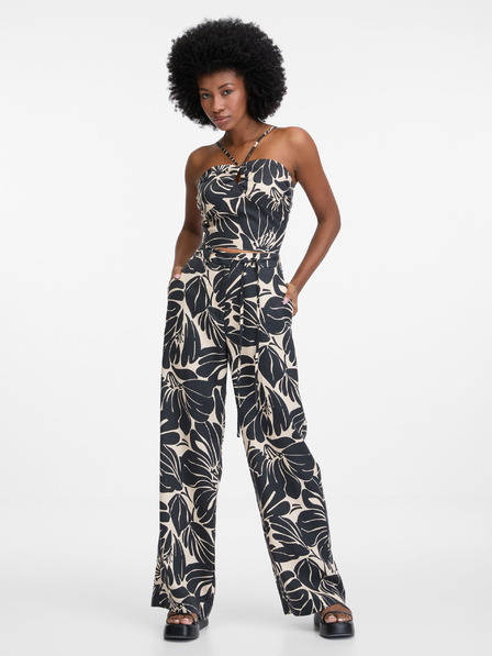 Orsay Črne ženske vzorčaste hlače ORSAY