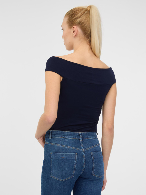 Orsay Črna ženska majica s kratkimi rokavi s potiskom ORSAY