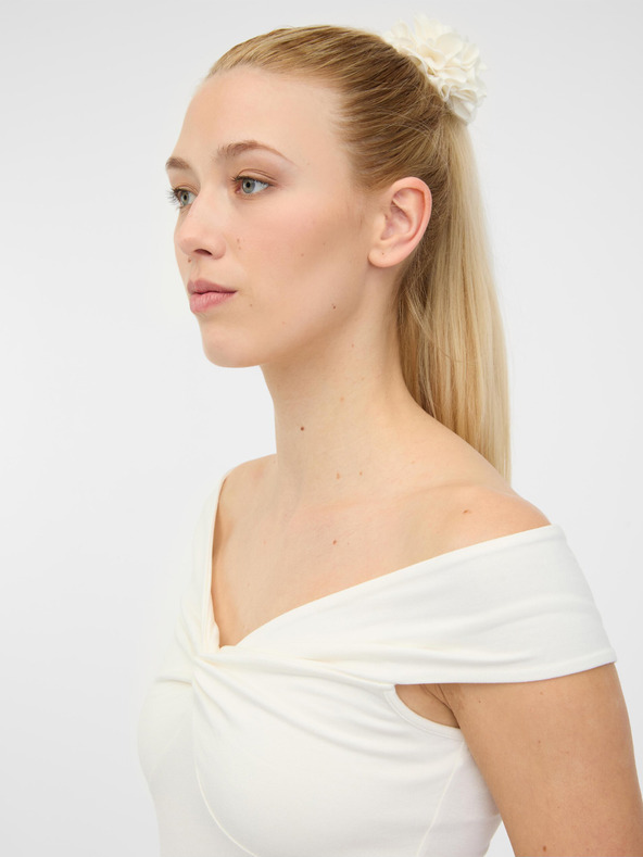 Orsay Krem ženska majica s kratkimi rokavi s potiskom ORSAY