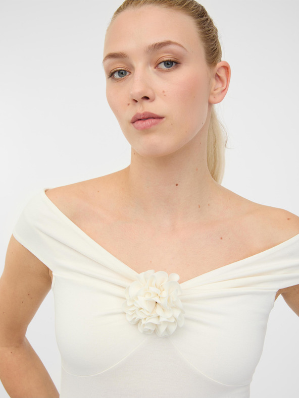 Orsay Krem ženska majica s kratkimi rokavi s potiskom ORSAY